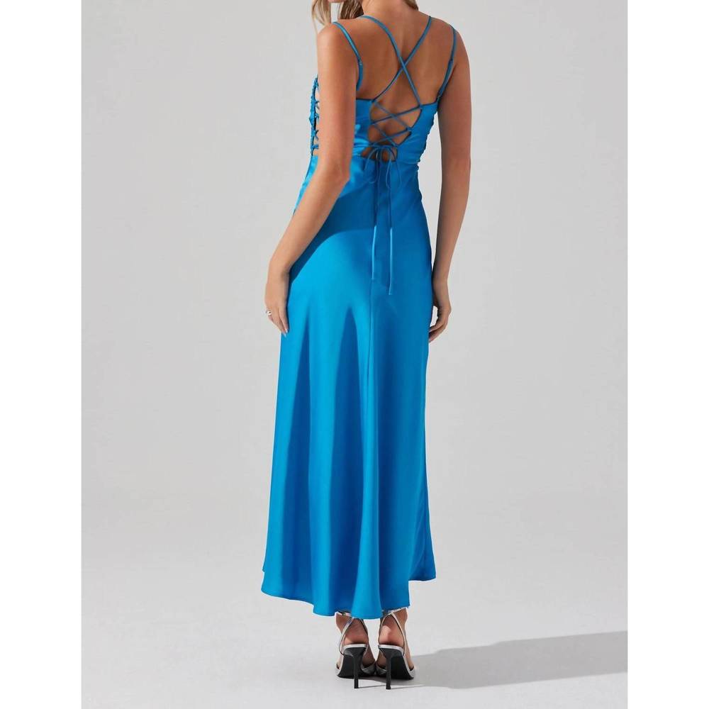 NEW ASTR antlia dress in turquoise blue - Picture 3 of 7